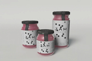 Jam Jar Mockup, a Packaging Mockup by skybluecreative