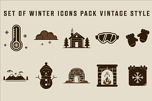 set of isolated winter icons pack, a Solid Icon by zyxroun shop