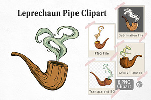 Leprechaun Pipe Clipart, a Graphic by Artnoy