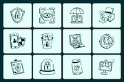 Cyber Security Doodle Icon Set, an Outline Icon by Vectors Market (Thumbnail 5 of 7)