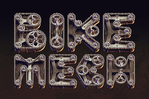 Bike Mech - Color Bitmap Font