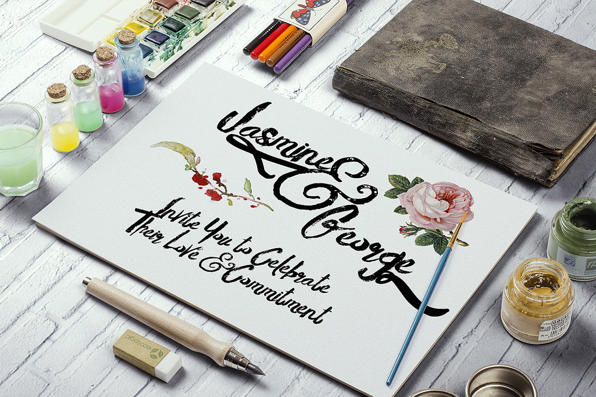 Basik Rough Typeface+bonus (70%off) preview 2
