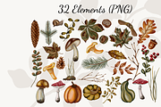 Autumn Vibe Watercolor Clipart Set, a Seasonal Illustration by Andre_Eva (Thumbnail 2 of 10)