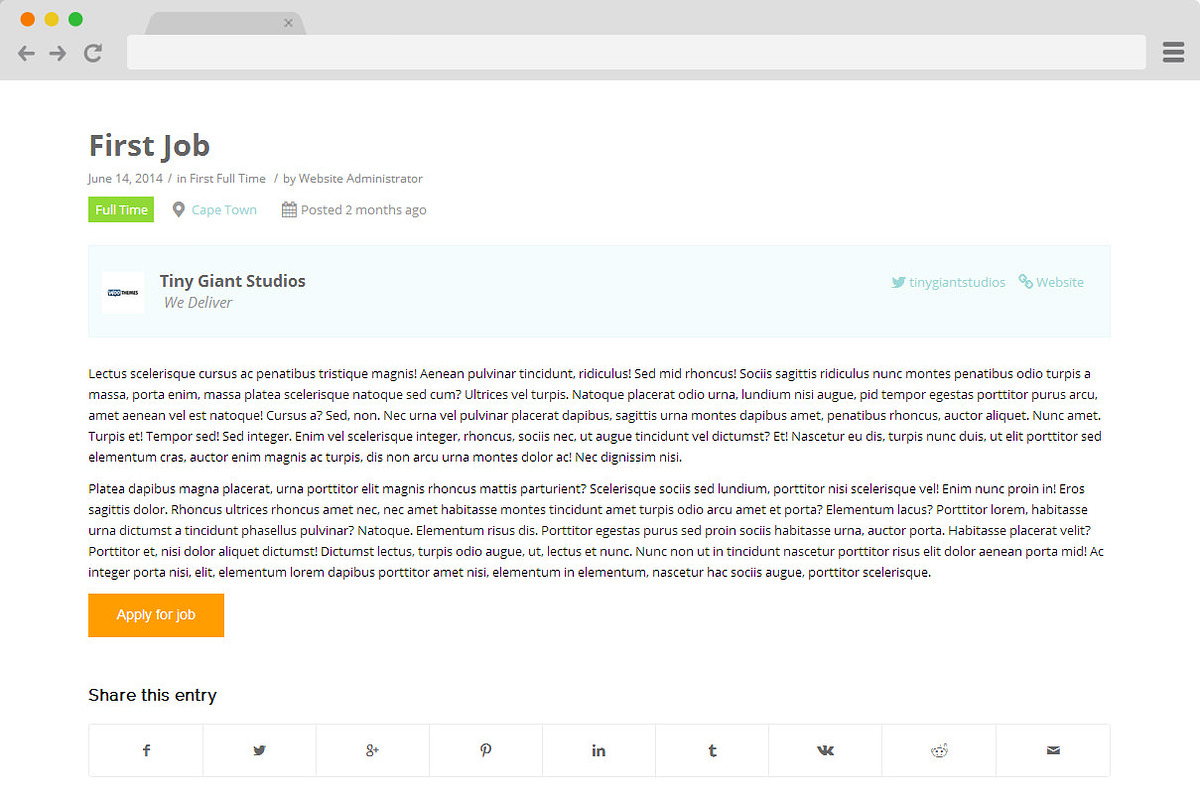 JobFinder - WordPress Job Listings, a WordPress Template by Tiny Giant Studios (Photo 5 of 5)