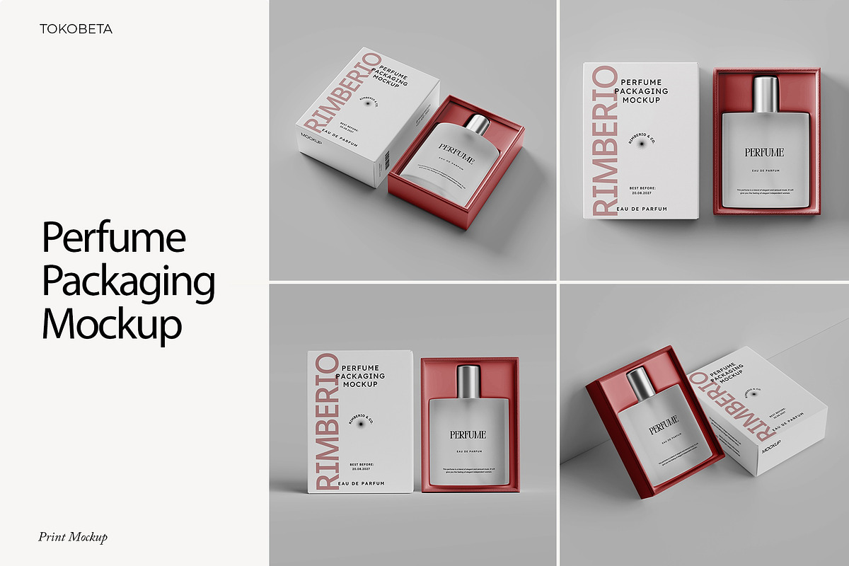 Perfume Packaging Mockup, a Packaging Mockup by Tokobeta (Photo 1 of 7)