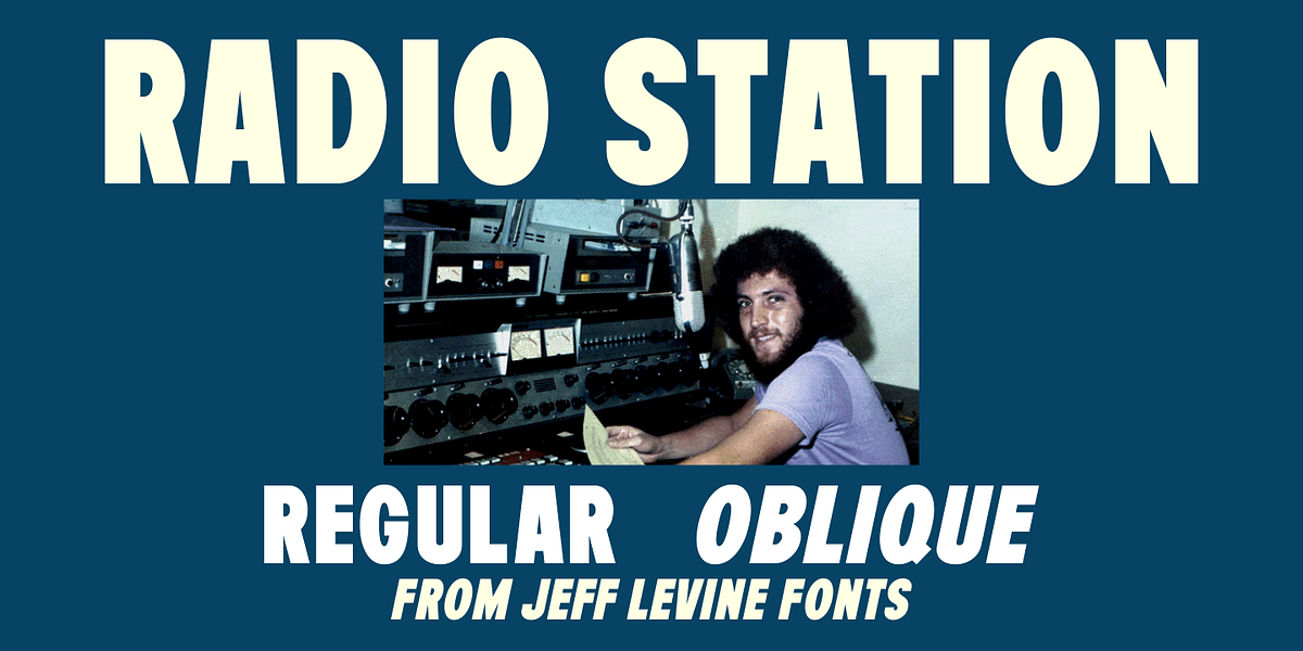 Radio Station JNL, a Sans Serif Font by Jeff Levine Fonts (Photo 1 of 5)