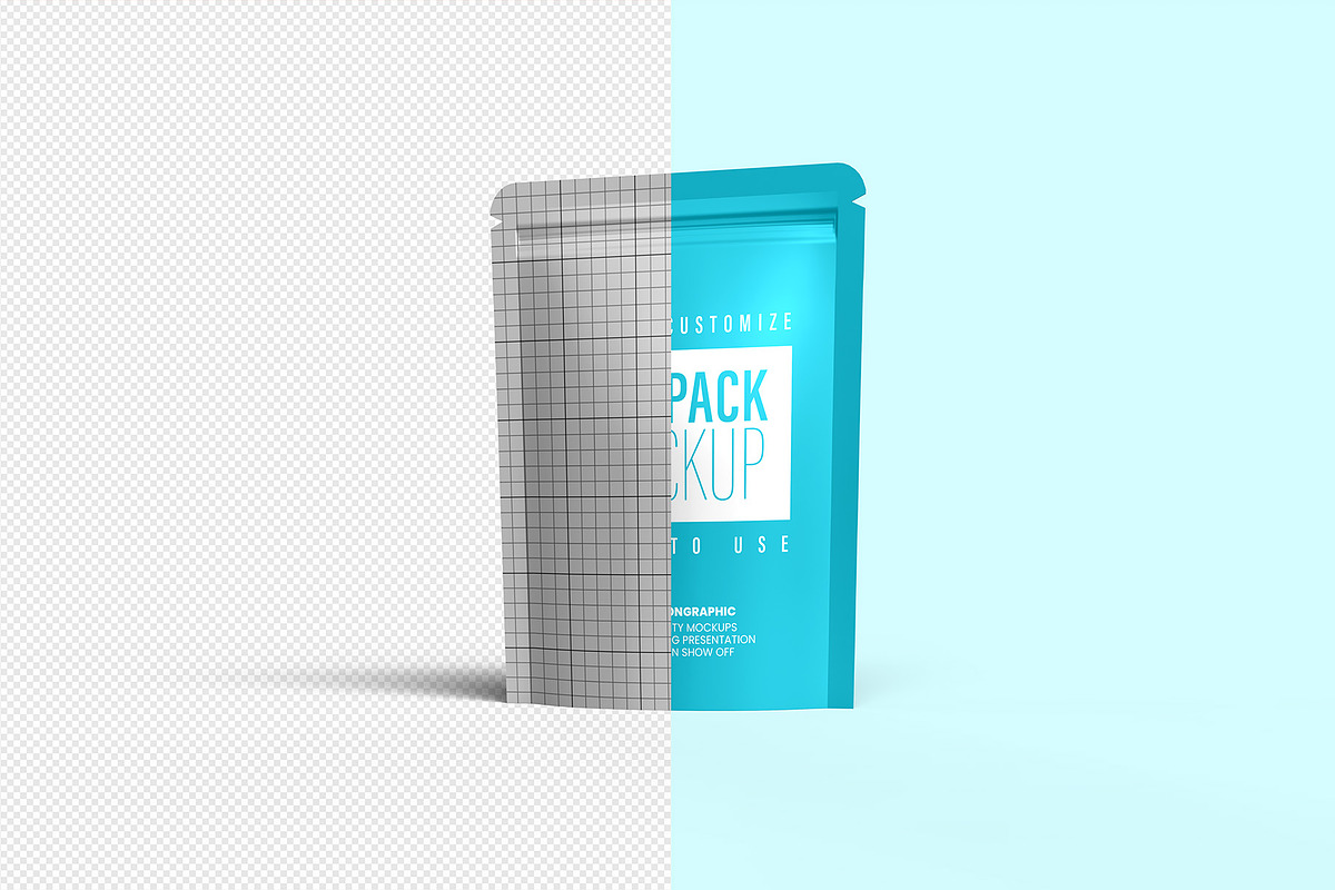 Doypack Mockup - 8 views, a Packaging Mockup by Illusiongraphic (Photo 10 of 19)