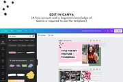 Pink YouTube Branding Kit for Canva, a Social Media Template by ltsdesigns (Thumbnail 5 of 5)