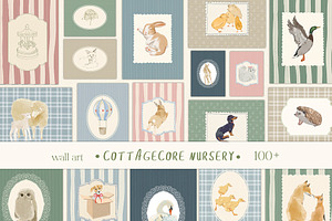 Animals Nursery Wall Art Prints, a Background Graphic by whiteheartdesign
