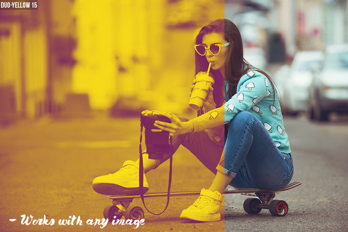 Duo-Yellow Duotone Photoshop Action, an Action Add-On by Claudiu Gabriel (Photo 4 of 6)