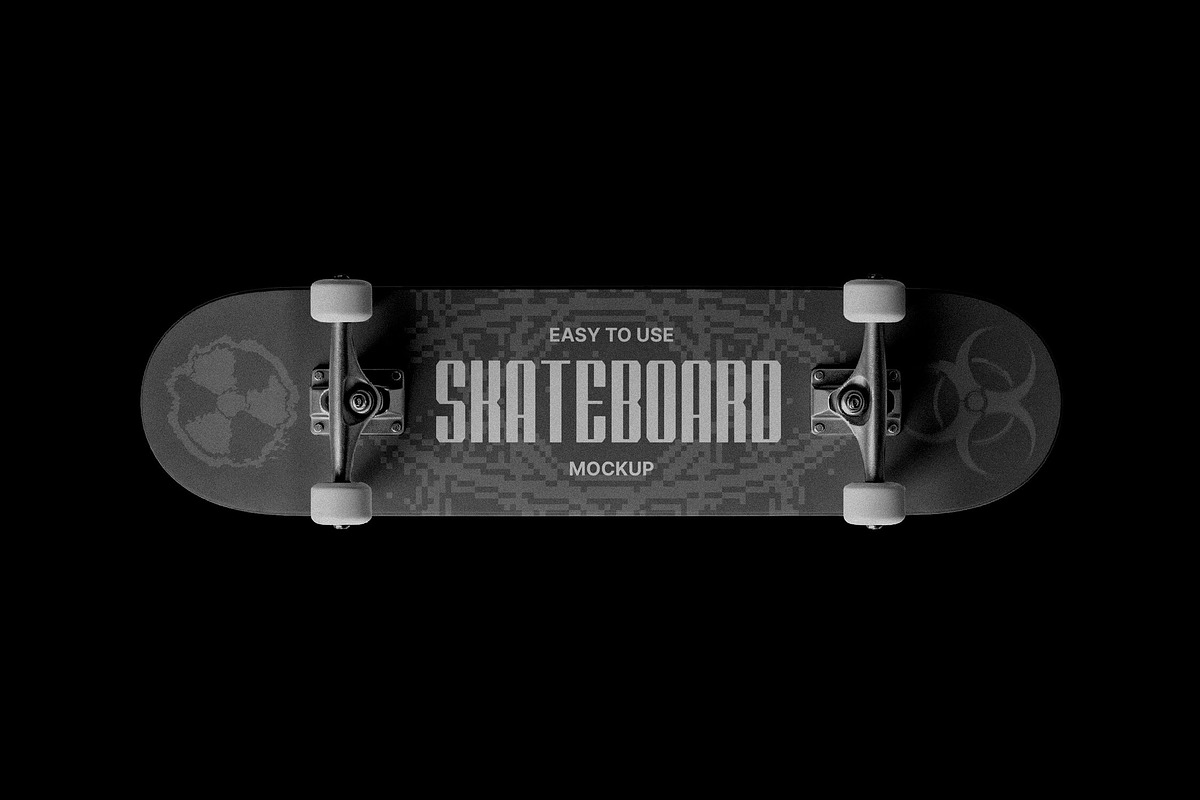 Skateboard Mockup with Wheels, a Product Mockup by Design Squad (Photo 4 of 4)