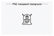 Cute Monster Characters Line Icons, an Outline Icon by Designfour (Thumbnail 5 of 7)