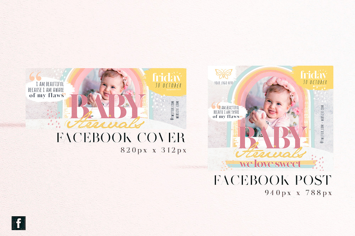 Baby Arrivals Social Media Pack, a Social Media Template by Touringxx Creative Studio (Photo 3 of 5)
