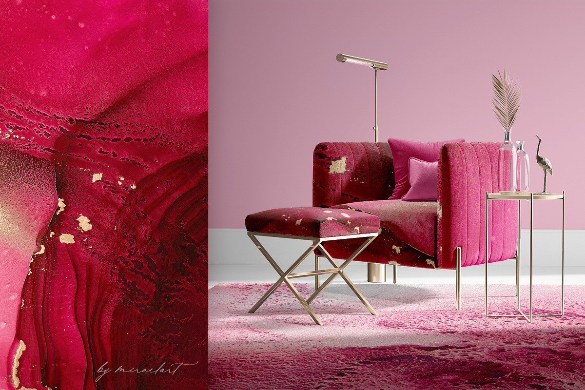 Red pink abstract backgrounds, a Texture Graphic by MiraEl Art (Photo 8 of 16)