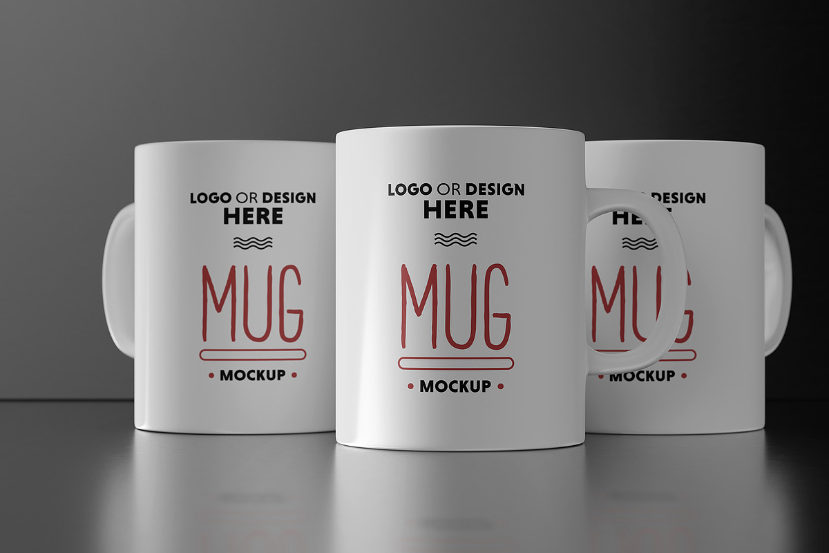 White Ceramic Coffee Mug Mockup, a Cups & Container Mockup by imonedesign