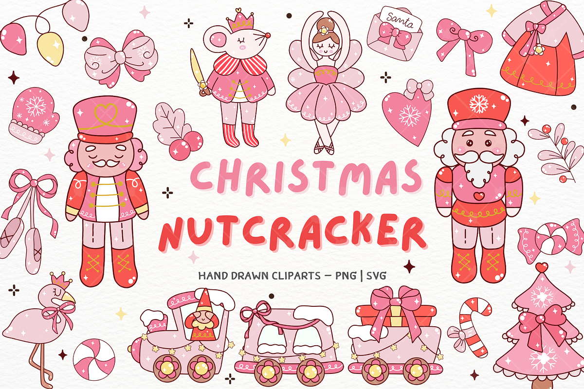 Groovy Christmas Nutcrackers Clipart, a Seasonal Illustration by ponponartwork (Photo 1 of 7)
