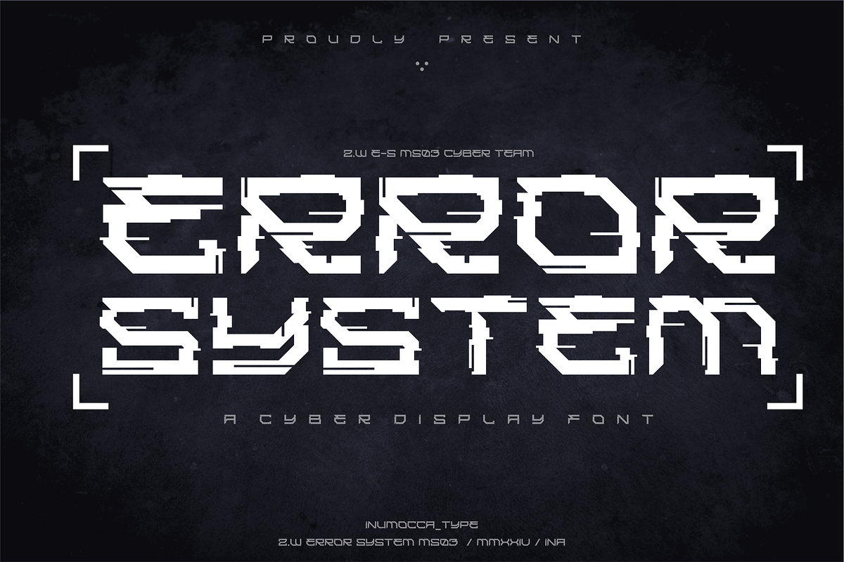Z.W Error System, a Blackletter Font by inumocca_type (Photo 1 of 12)