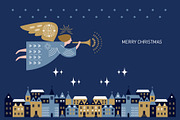 Christmas Angel, a Seasonal Illustration by lenlis (Thumbnail 5 of 12)