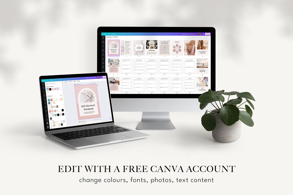Self-Discovery eBook Canva Templates, a Templates & Theme by Miri Campbell (Photo 3 of 10)