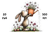 Whimsical Floral Easter Rabbit, an Animal Illustration by GiraffeCreative (Thumbnail 8 of 20)