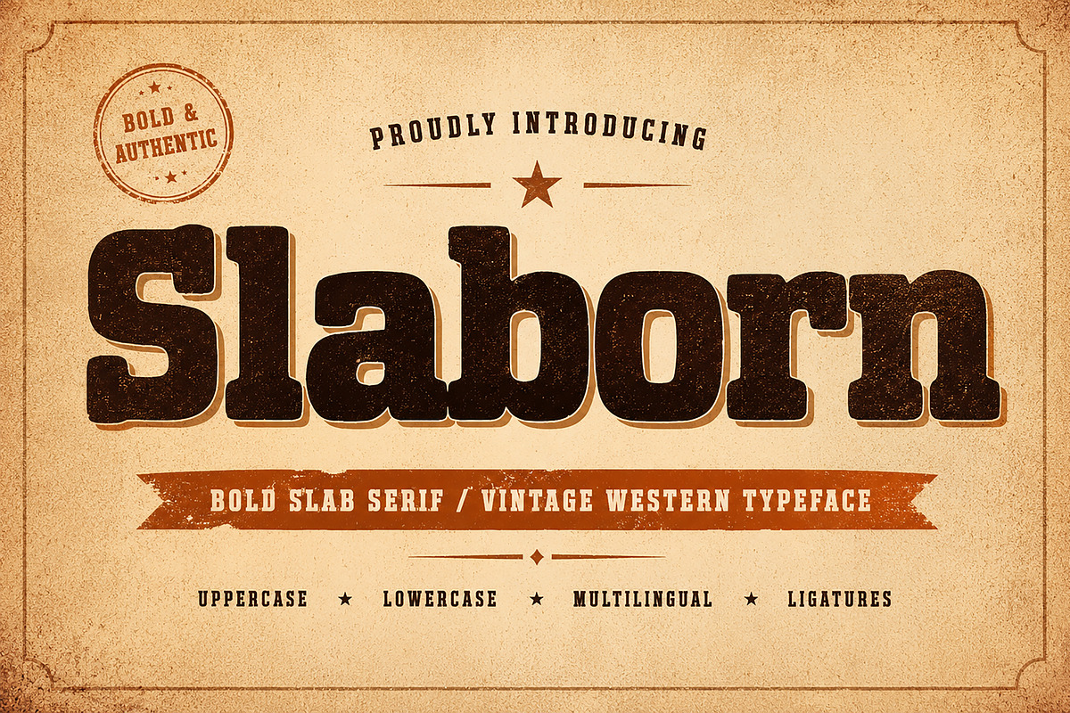 Slaborn, a Slab Serif Font by Wow Magic (Photo 1 of 5)