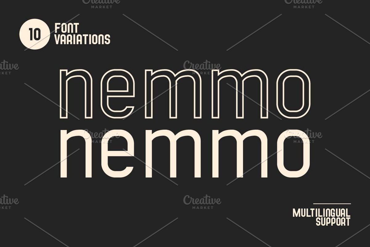 Nemmo Font Family, a Sans Serif Font by Artiveko (Photo 6 of 8)