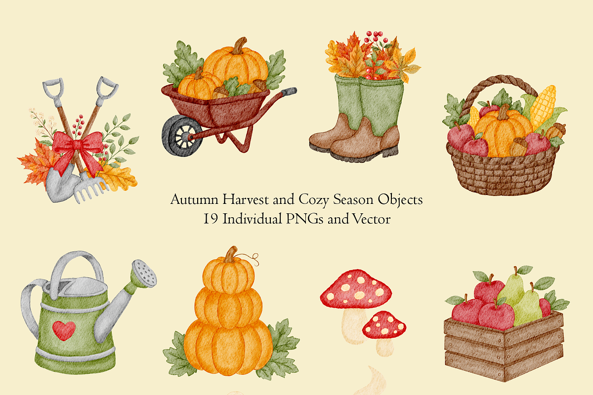 Cozy Autumn Collection, a Seasonal Illustration by An Design (Photo 3 of 6)