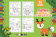 Cute Farting Animals Coloring Book, an Animal Illustration by Sultana177 (Thumbnail 3 of 3)