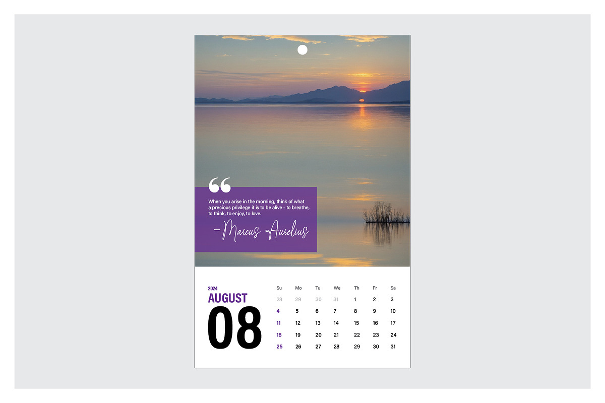 2024 Tabloid Calendar with Quotes, a Poster Template by CreativPurpose (Photo 9 of 13)