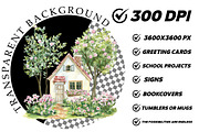 Spring Garden Pretty Clipart, an Illustration by DreamCafeArt (Thumbnail 8 of 8)