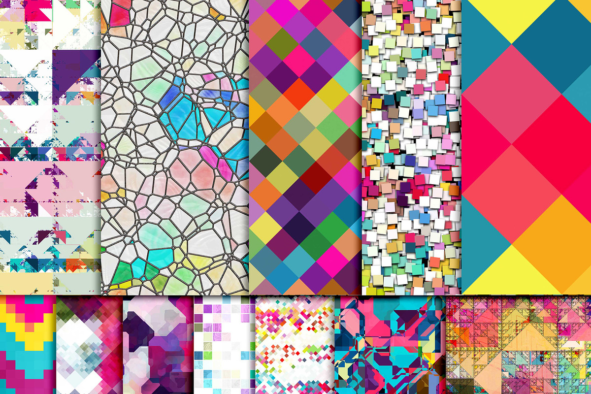 Aztec Triangle Digital Paper preview 2