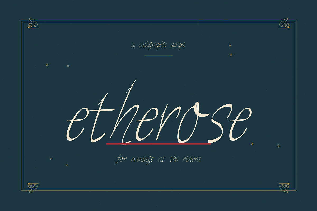 Etherose - Elegant Script, a Handwritten Font by Lettra Studio (Photo 1 of 11)