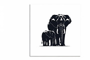 elephant family silhouette design, an Illustration by Amazin_art (Thumbnail 33 of 51)