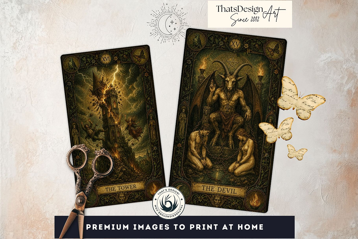 The Verdant Grimoire Tarot Cards, a Decorative Illustration by ThatsDesignArt (Photo 9 of 11)
