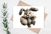Whimsical Easter Bunny Clipart PNG, a Seasonal Illustration by Canvas Craft (Thumbnail 7 of 7)