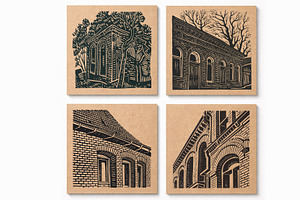Illustration of a old brick house, an Object Graphic by SketchArtStudio