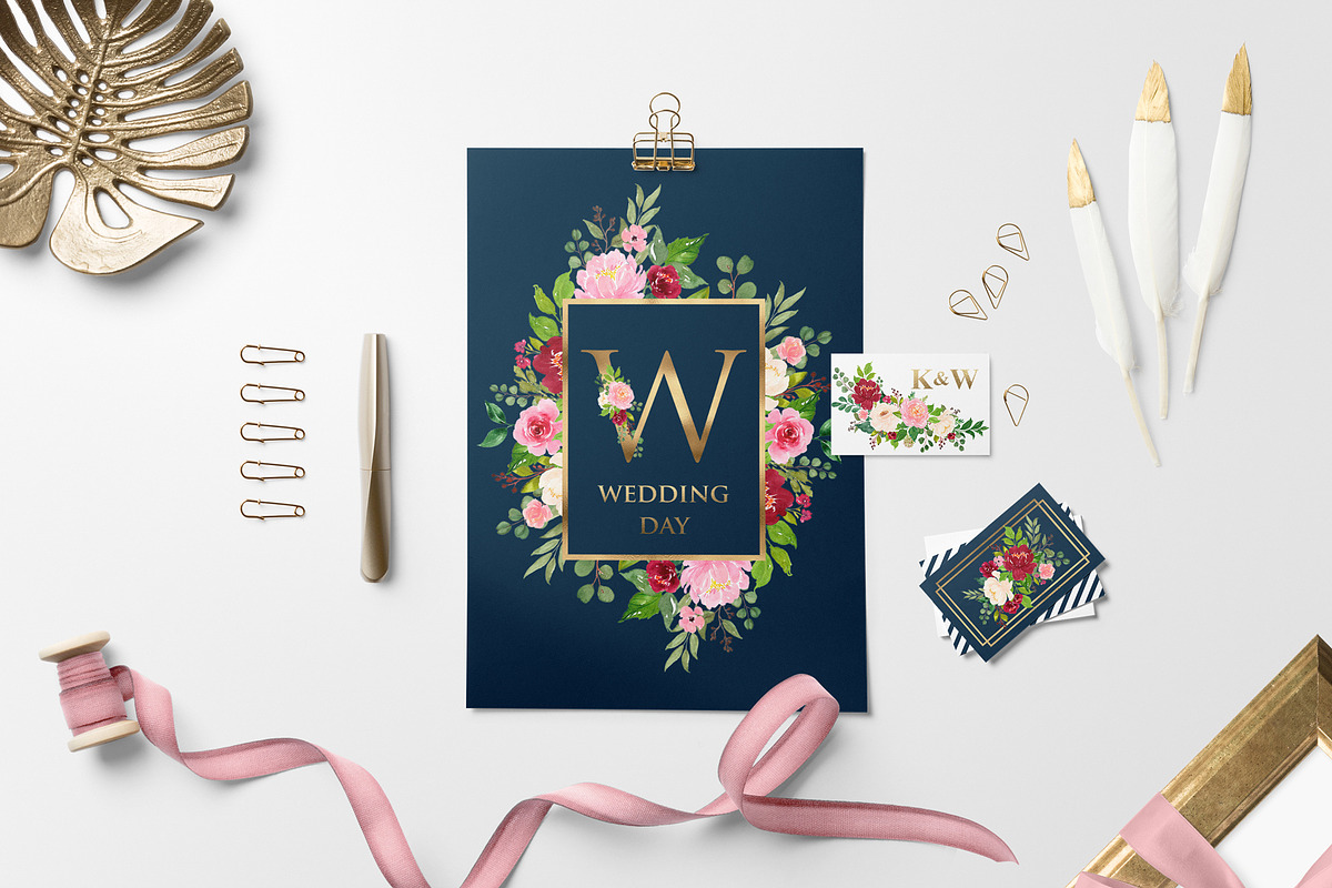 Watercolor Flower Graphic Set, a Decorative Illustration by Elly Studio (Photo 4 of 12)