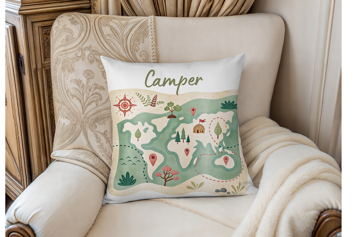 Watercolor Retro Camper Clipart, an Illustration by MockupWizard (Photo 7 of 7)