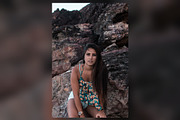 Floral Top on Coastal Rocks, a Beauty & Fashion Photo by Chris Joel Campbell (Thumbnail 1 of 2)