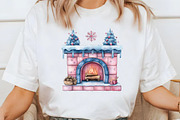 Pink and Blue Christmas Clipart, an Illustration by Libby Wishes (Thumbnail 5 of 7)