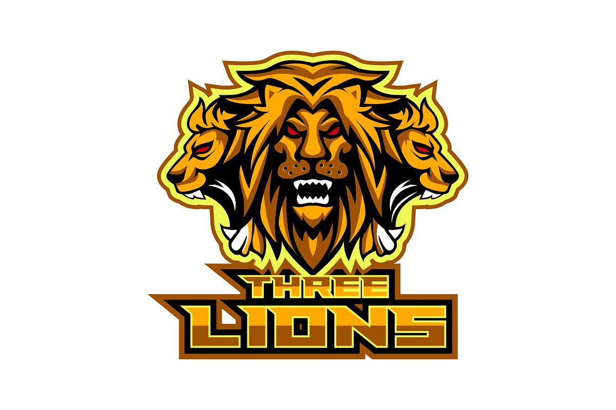 THREE LIONS LOGO, a Branding & Logo Template by Studio Grapich88