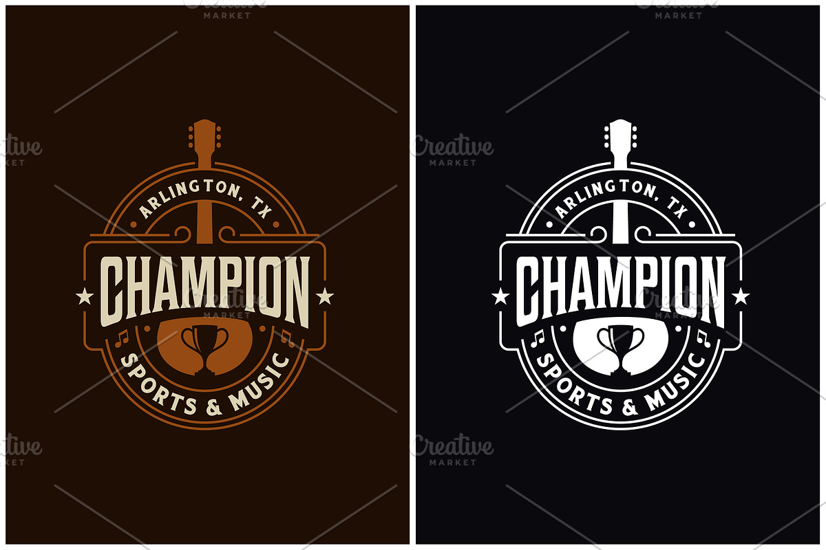 Guitar Trophy Western Sport Bar logo, a Branding & Logo Template by Enola99d (Photo 2 of 2)