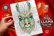 Ethnic Collection: Llama, an Animal Illustration by ArtoJoy (Thumbnail 1 of 6)