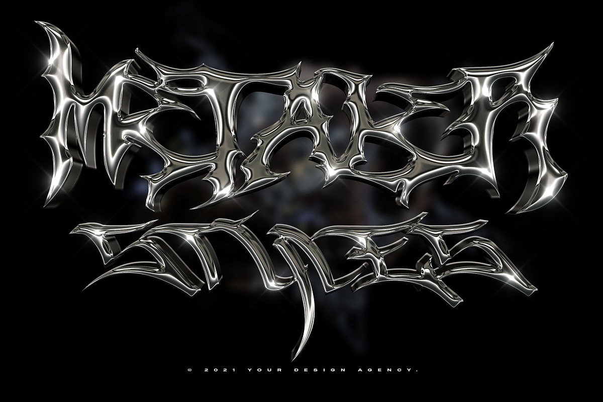 Chrome Text Effects Bundle 02, a Layer Style Add-On by Hyperpix Productions (Photo 22 of 48)