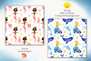 Mermaids and Under sea animals, an Animal Illustration by Watercolor Nastasia Art (Thumbnail 11 of 19)