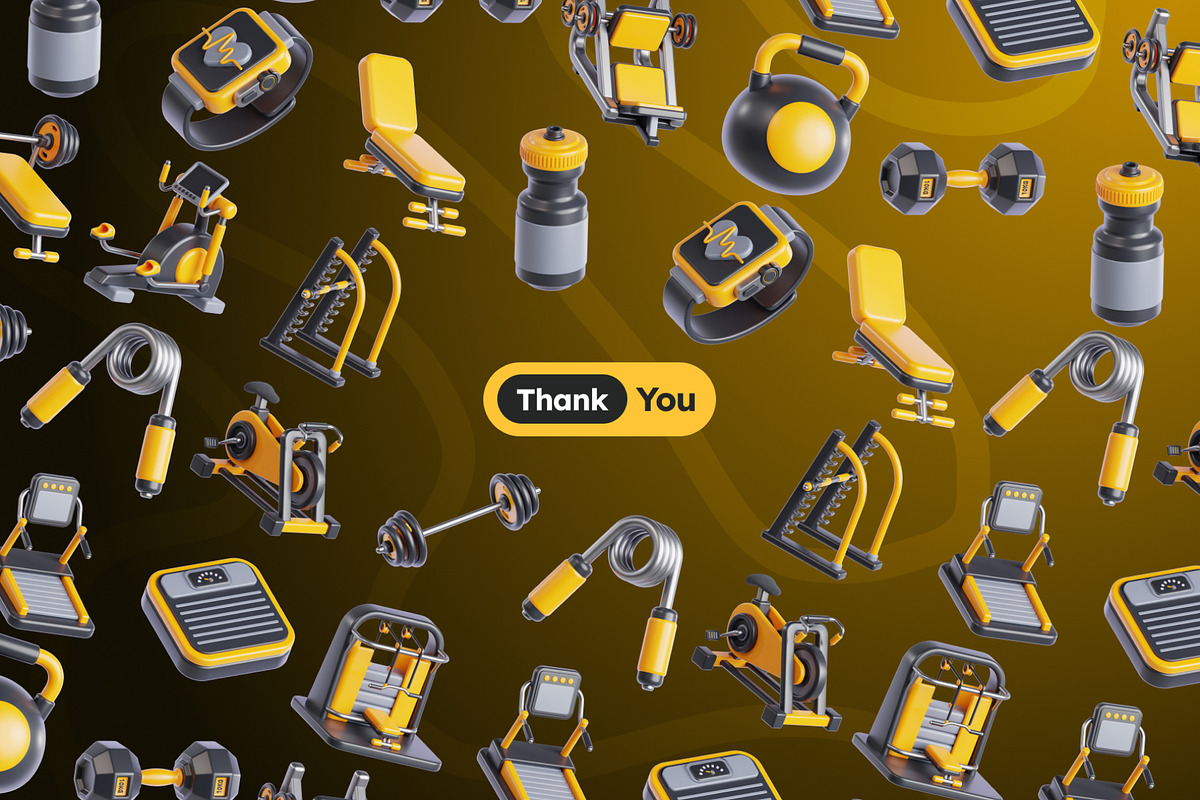 Gym and Fitness 3D Icons, an Object 3D Model by Rakata Studio (Photo 6 of 7)