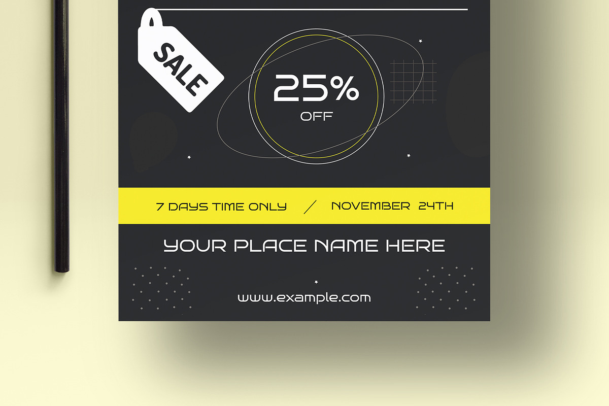 Black Friday Sale Flyer Template, a Flyer Template by MightyDesign (Photo 3 of 8)