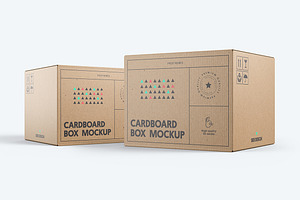 Cardboard Box Mockup