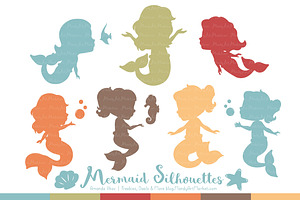 Mermaid Silhouettes in Vintage Boy, an Illustration by Amanda Ilkov
