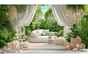 This living room boasts a bright and, a Background Photo by ZinetroN